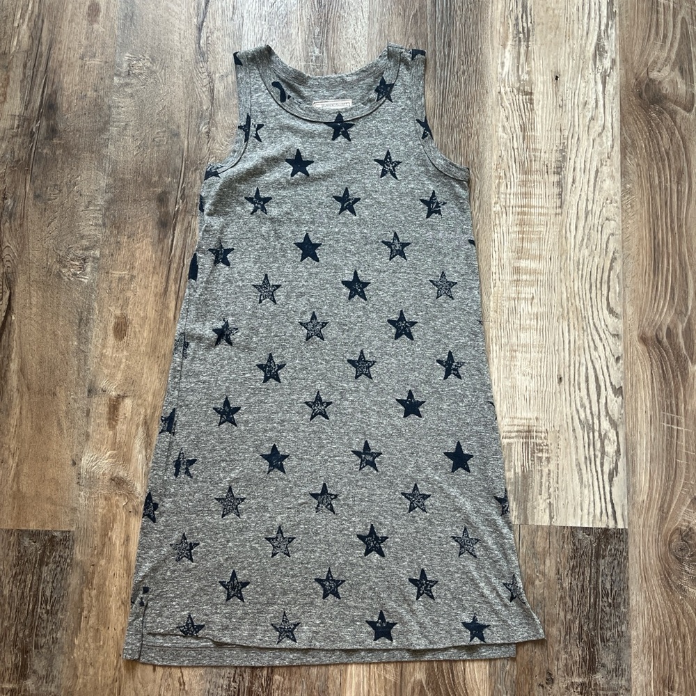 Current Elliot The Muscle Tee Dress
Grey with Navy Blue Stars
Size 0
